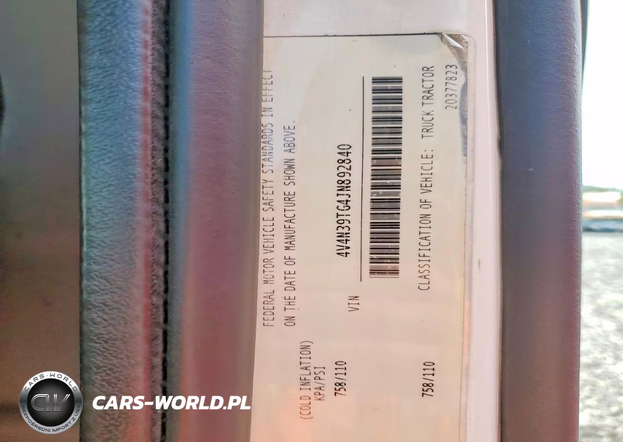2018 Volvo Vn Vnl VIN:4V4N39TG4JN892840 - 10