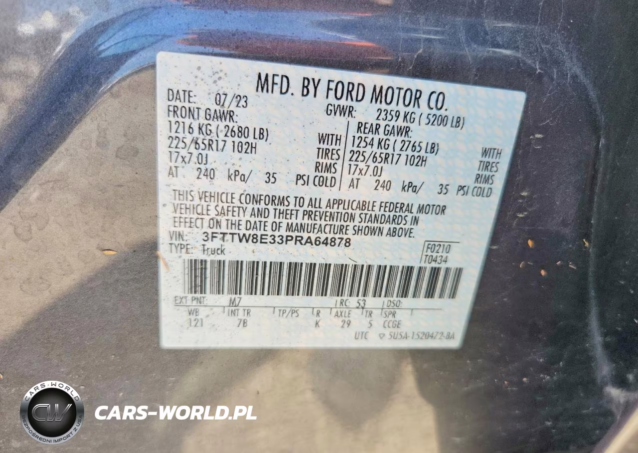 2023 Ford Maverick Xl VIN:3FTTW8E33PRA64878 - 12