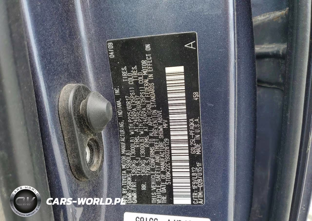2009 Toyota Sienna Limited VIN:5TDBK22C19S028129 - 14