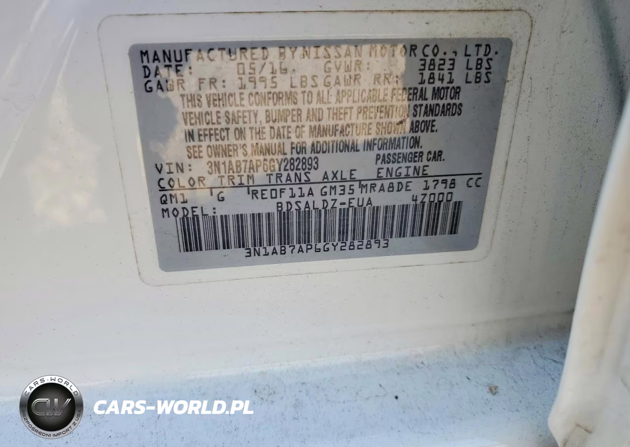 2016 Nissan Sentra Sv VIN:3N1AB7AP6GY282893 - 12