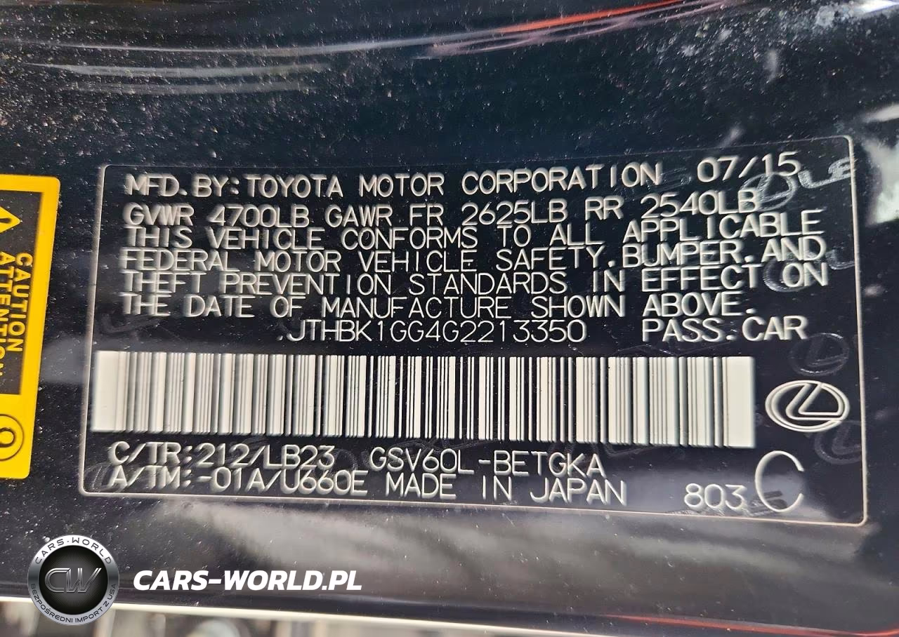 2016 Lexus Es 350 VIN:JTHBK1GG4G2213350 - 12