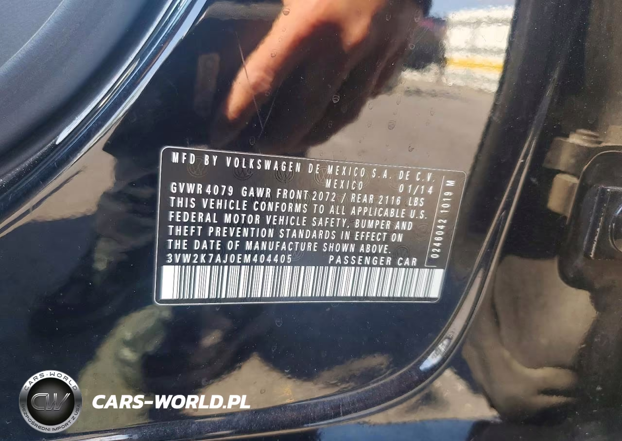 2014 Volkswagen Jetta Base VIN:3VW2K7AJ0EM404405 - 12