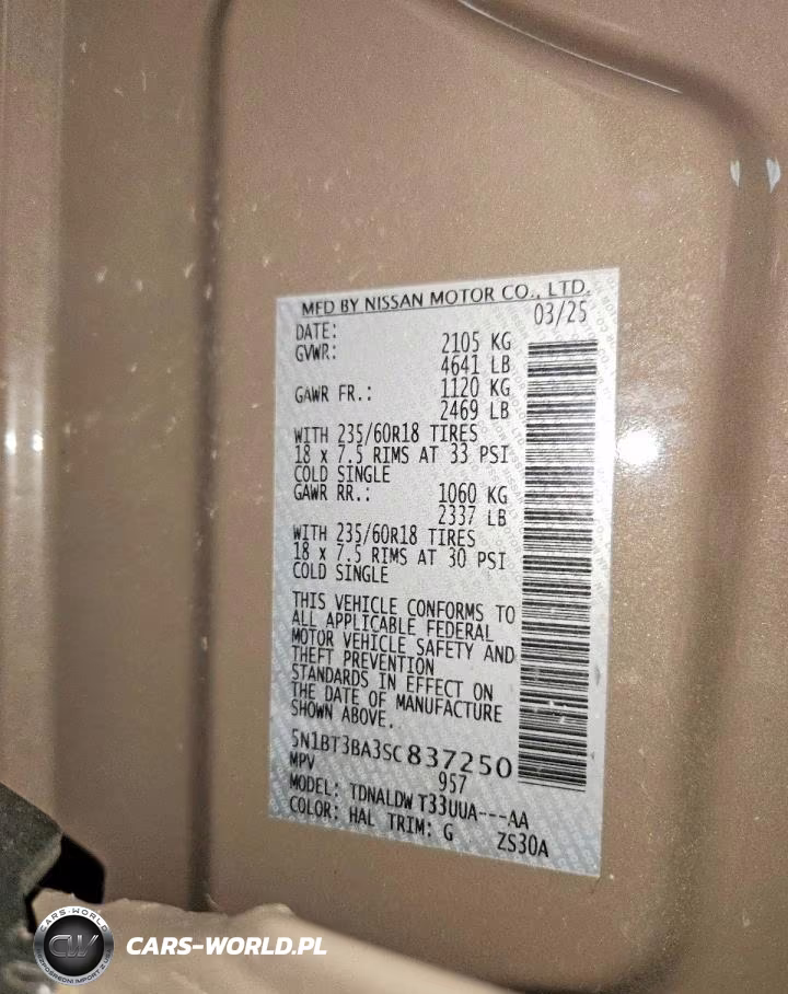 2025 Nissan Rogue Sv VIN:5N1BT3BA3SC837250 - 13