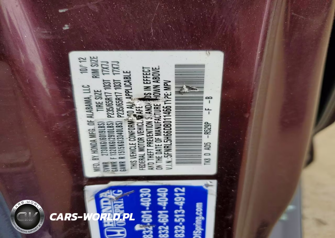 2013 Honda Odyssey Exl VIN:5FNRL5H66DB011466 - 13