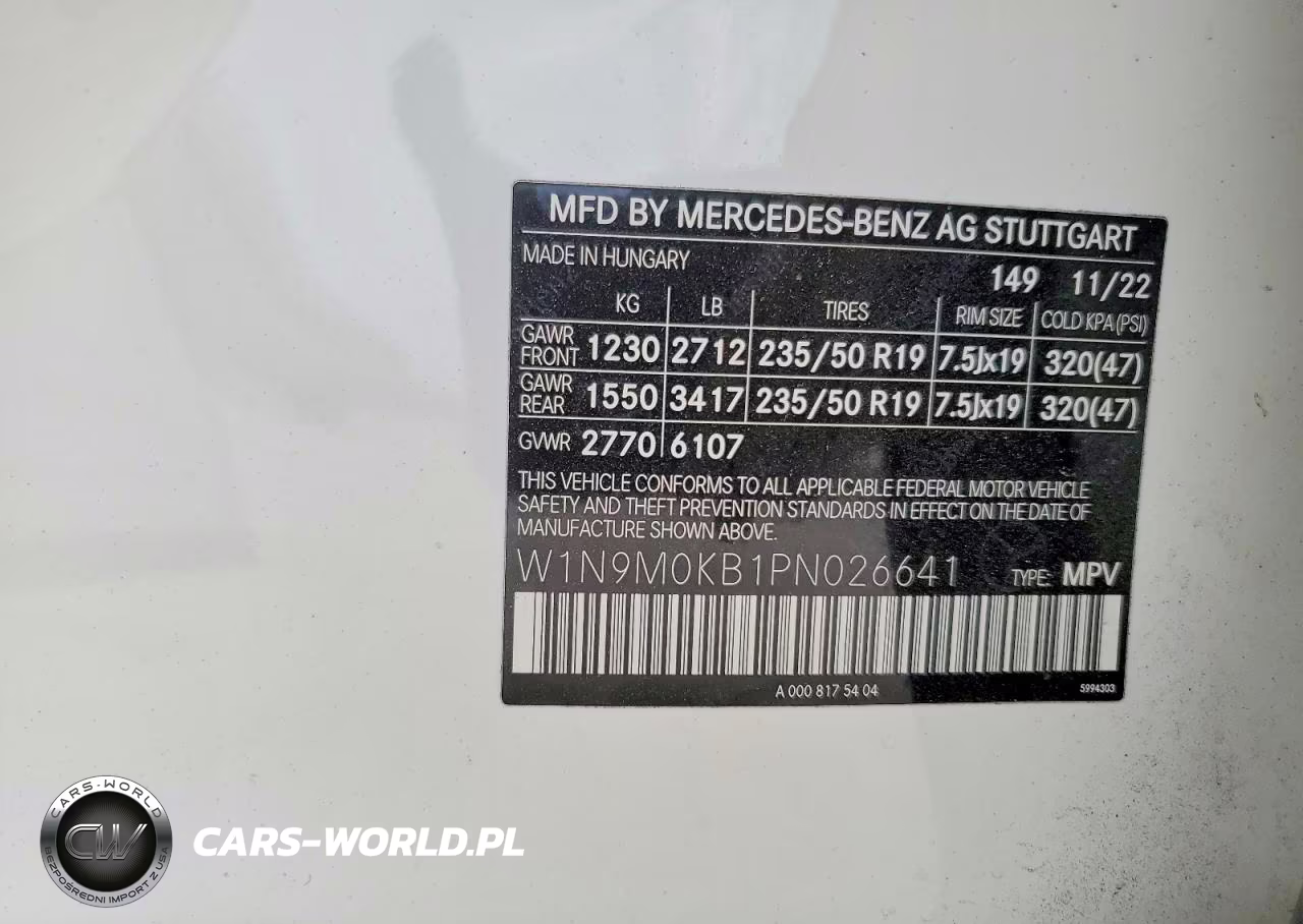 2023 Mercedes-Benz Eqb 300 4Matic VIN:W1N9M0KB1PN026641 - 13