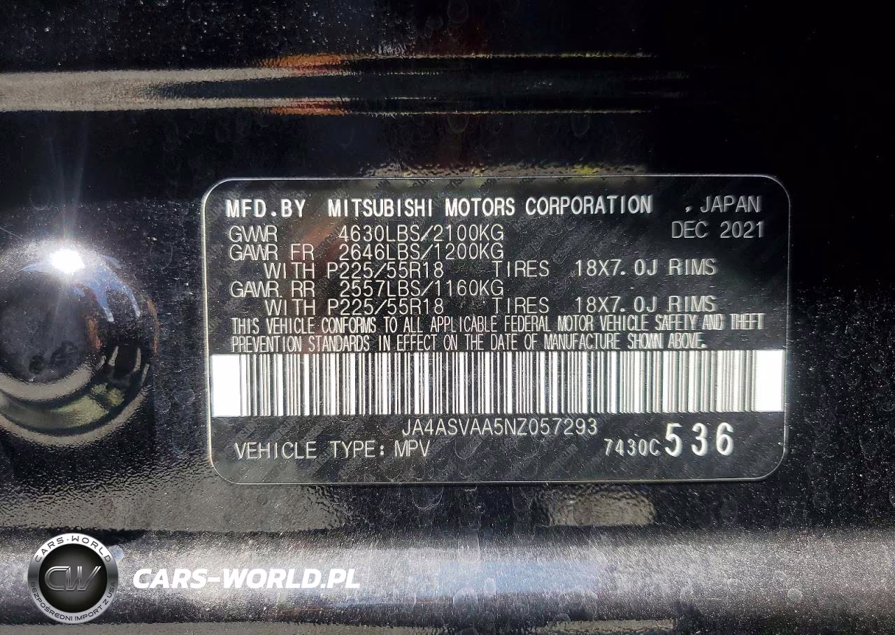 2022 Mitsubishi Eclipse Cross Le VIN:JA4ASVAA5NZ057293 - 13