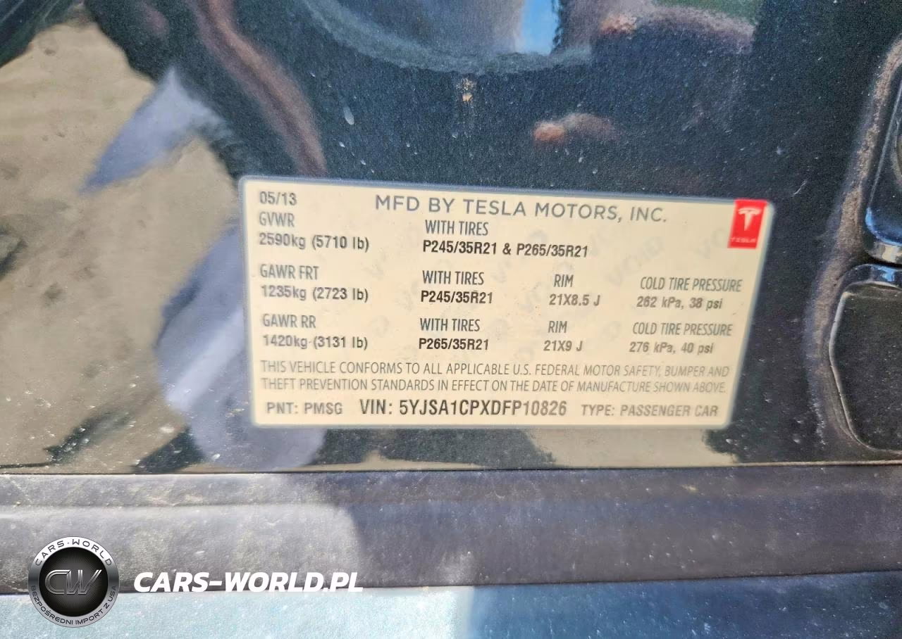 2013 Tesla Model S VIN:5YJSA1CPXDFP10826 - 12
