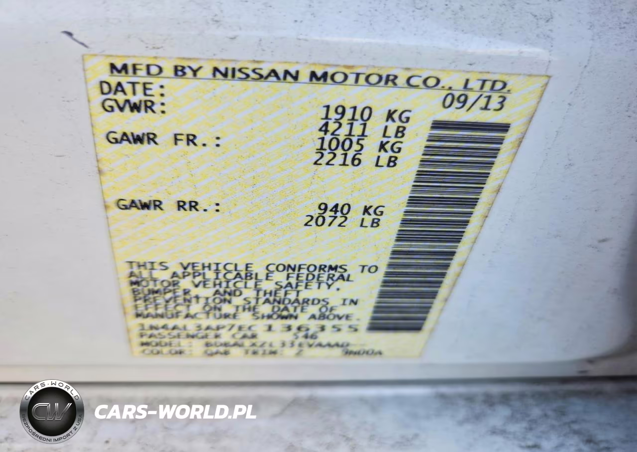 2014 Nissan Altima 2.5 VIN:1N4AL3AP7EC136355 - 12