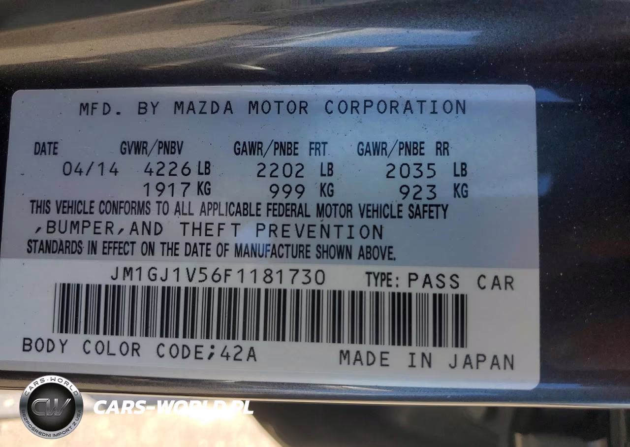2015 Mazda 6 Touring VIN:JM1GJ1V56F1181730 - 12