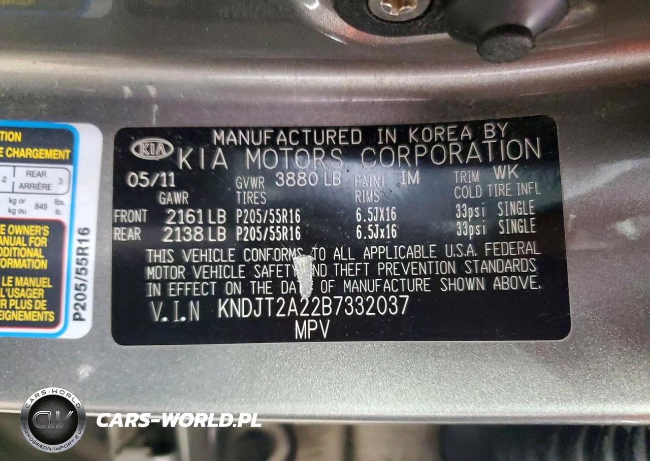 2011 Kia Soul + VIN:KNDJT2A22B7332037 - 12