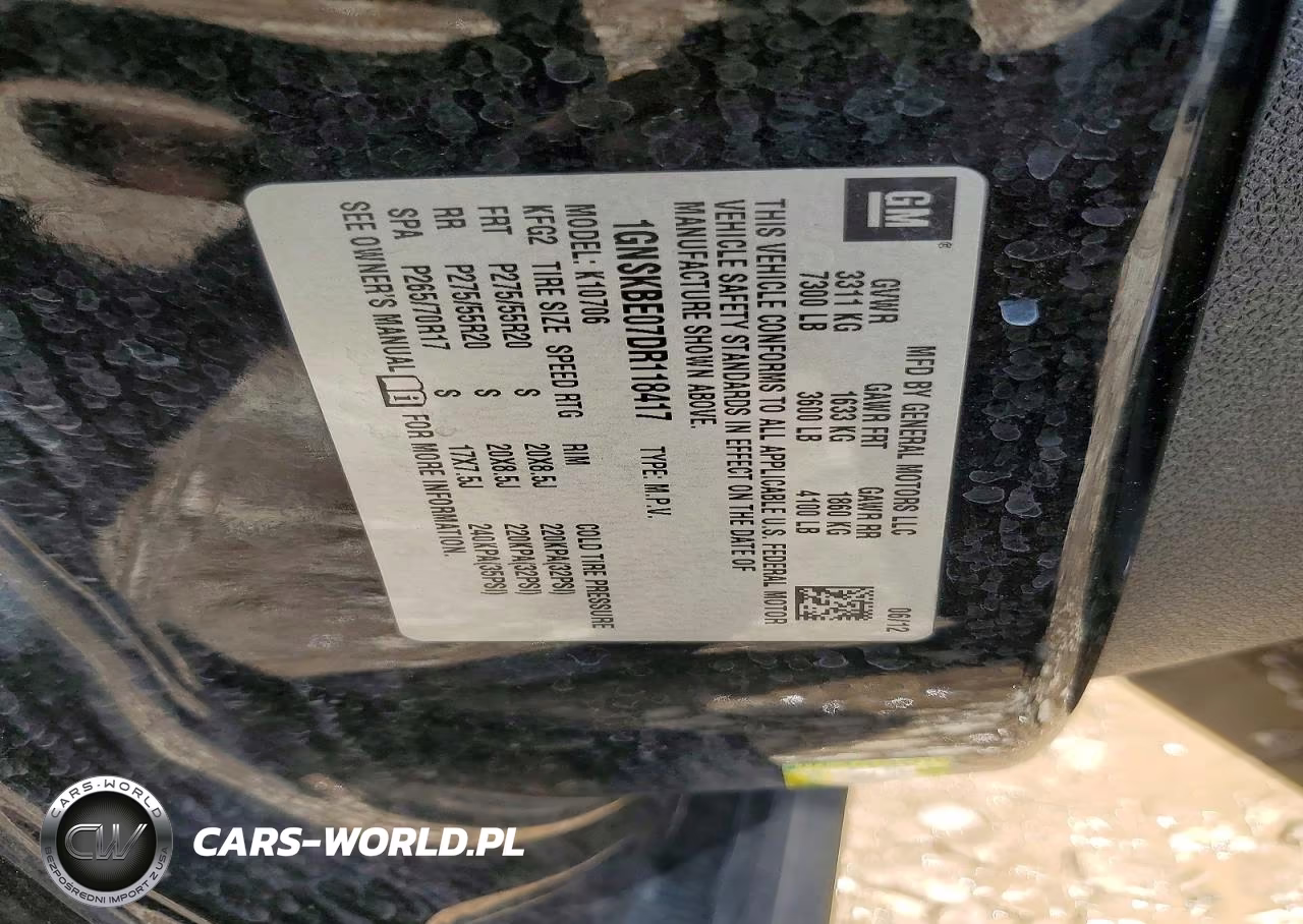 2013 Chevrolet Tahoe K1500 Lt VIN:1GNSKBE07DR118417 - 13