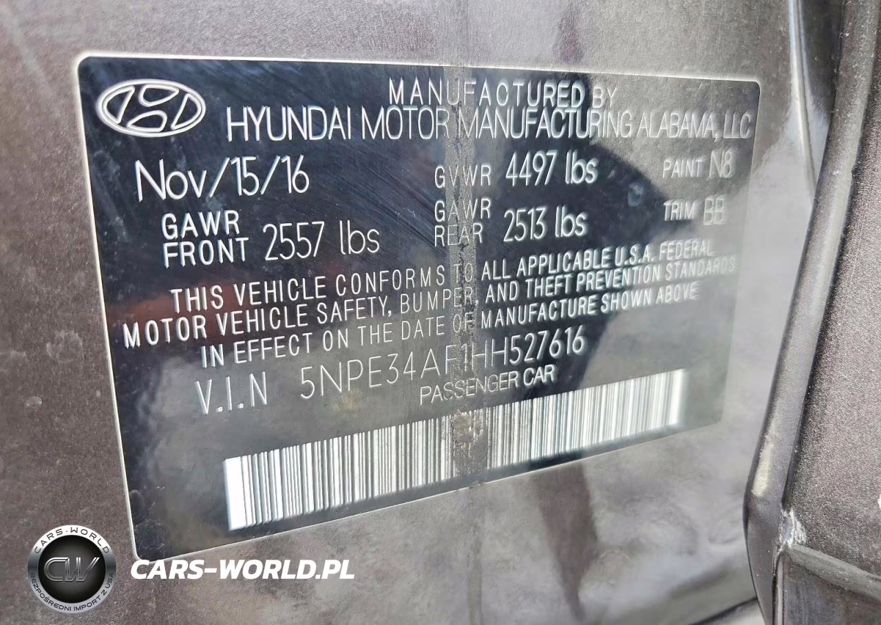 2017 Hyundai Sonata Limited VIN:5NPE34AF1HH527616 - 12
