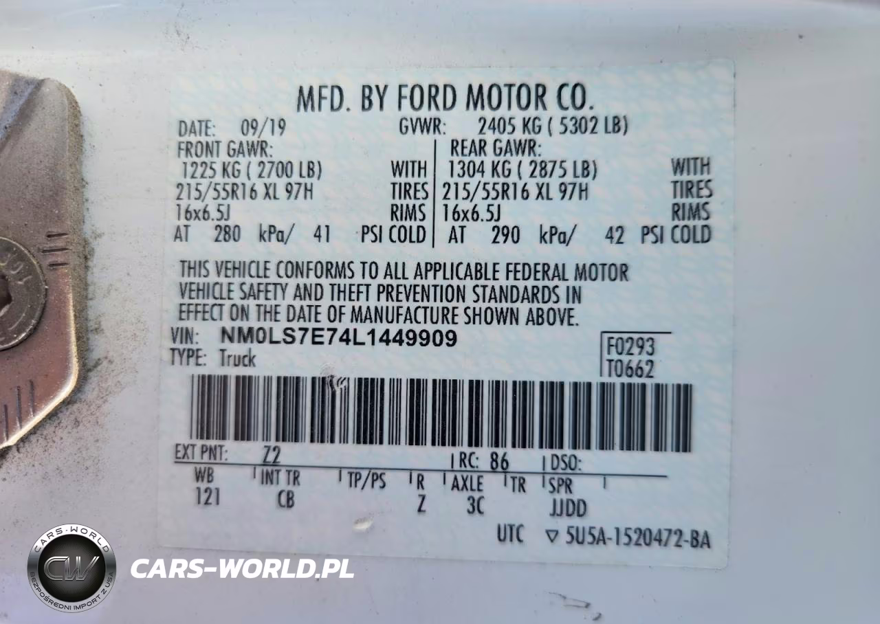 2020 Ford Transit Connect Xl VIN:NM0LS7E74L1449909 - 13