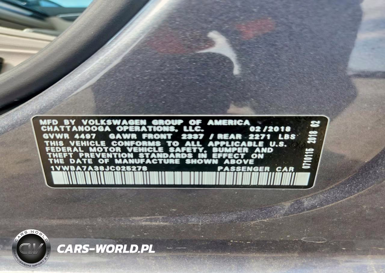 2018 Volkswagen Passat Se VIN:1VWBA7A38JC025278 - 12