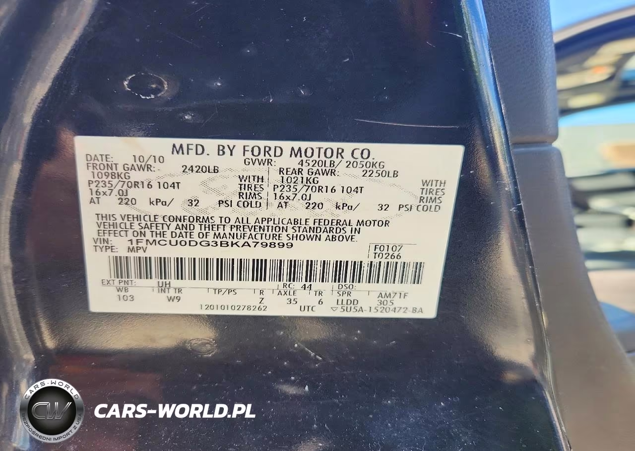 2011 Ford Escape Xlt VIN:1FMCU0DG3BKA79899 - 13
