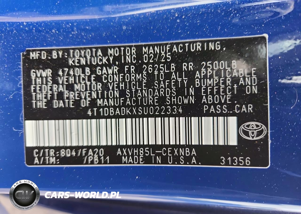 2025 Toyota Camry Le VIN:4T1DBADKXSU022334 - 12