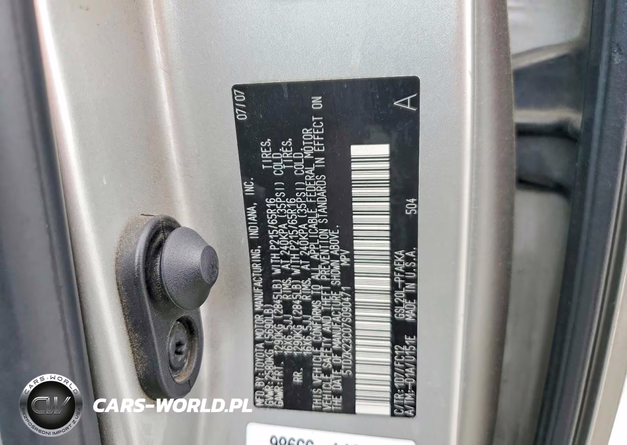 2007 Toyota Sienna Le 7-Passenger VIN:5TDZK23C07S090471 - 13