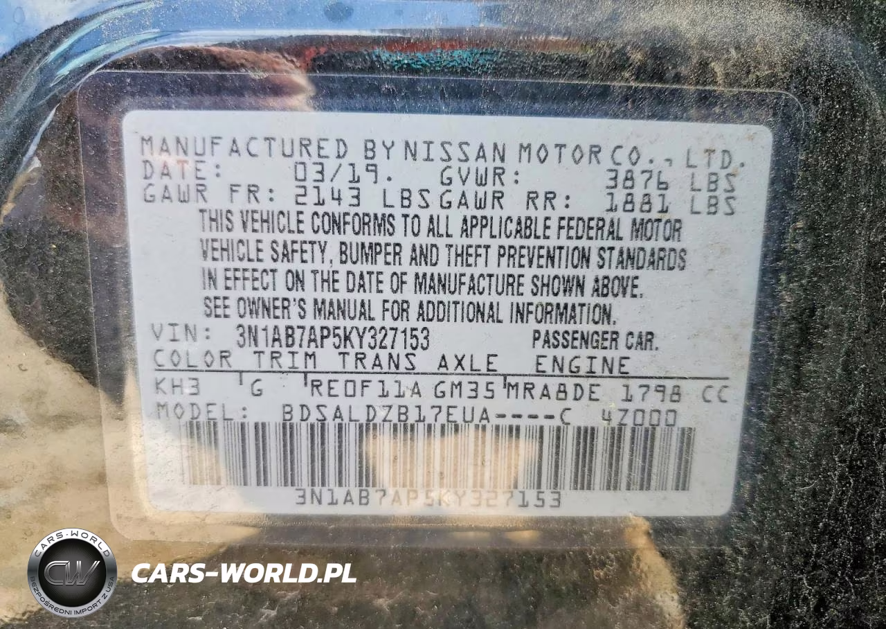 2019 Nissan Sentra Sv VIN:3N1AB7AP5KY327153 - 12