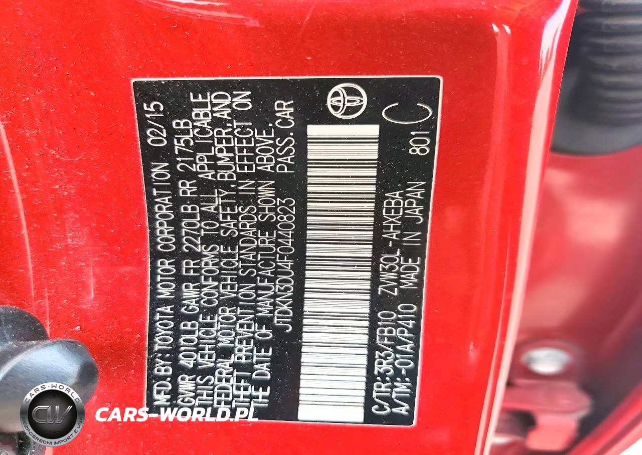 2015 Toyota Prius Two VIN:JTDKN3DU4F0440823 - 12