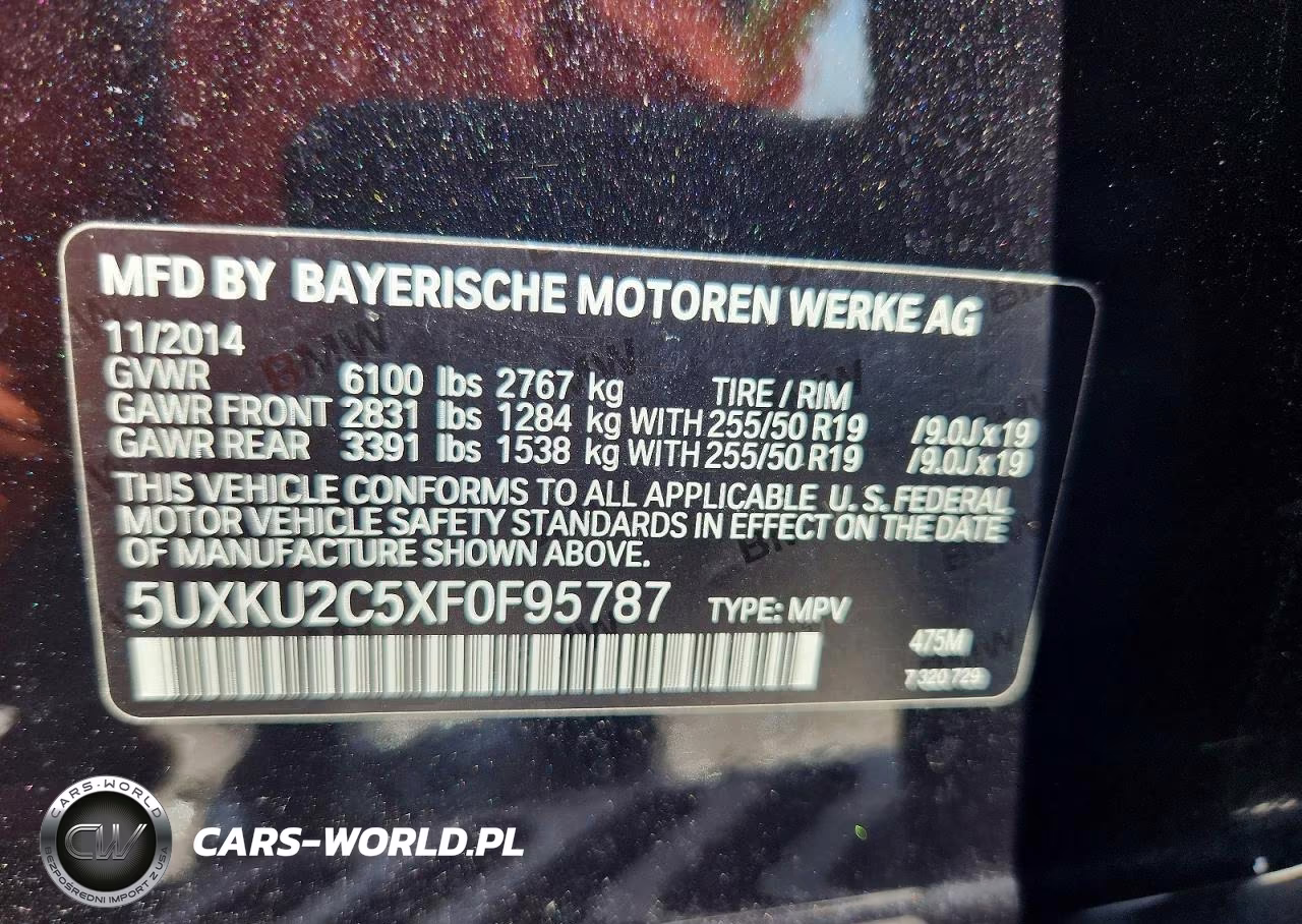 2015 BMW X6 xDrive35I VIN:5UXKU2C5XF0F95787 - 13