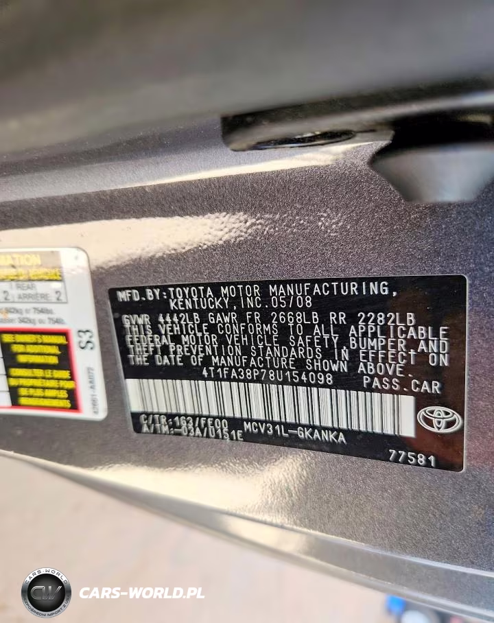 2008 Toyota Camry Solara Se V6 VIN:4T1FA38P78U154098 - 12