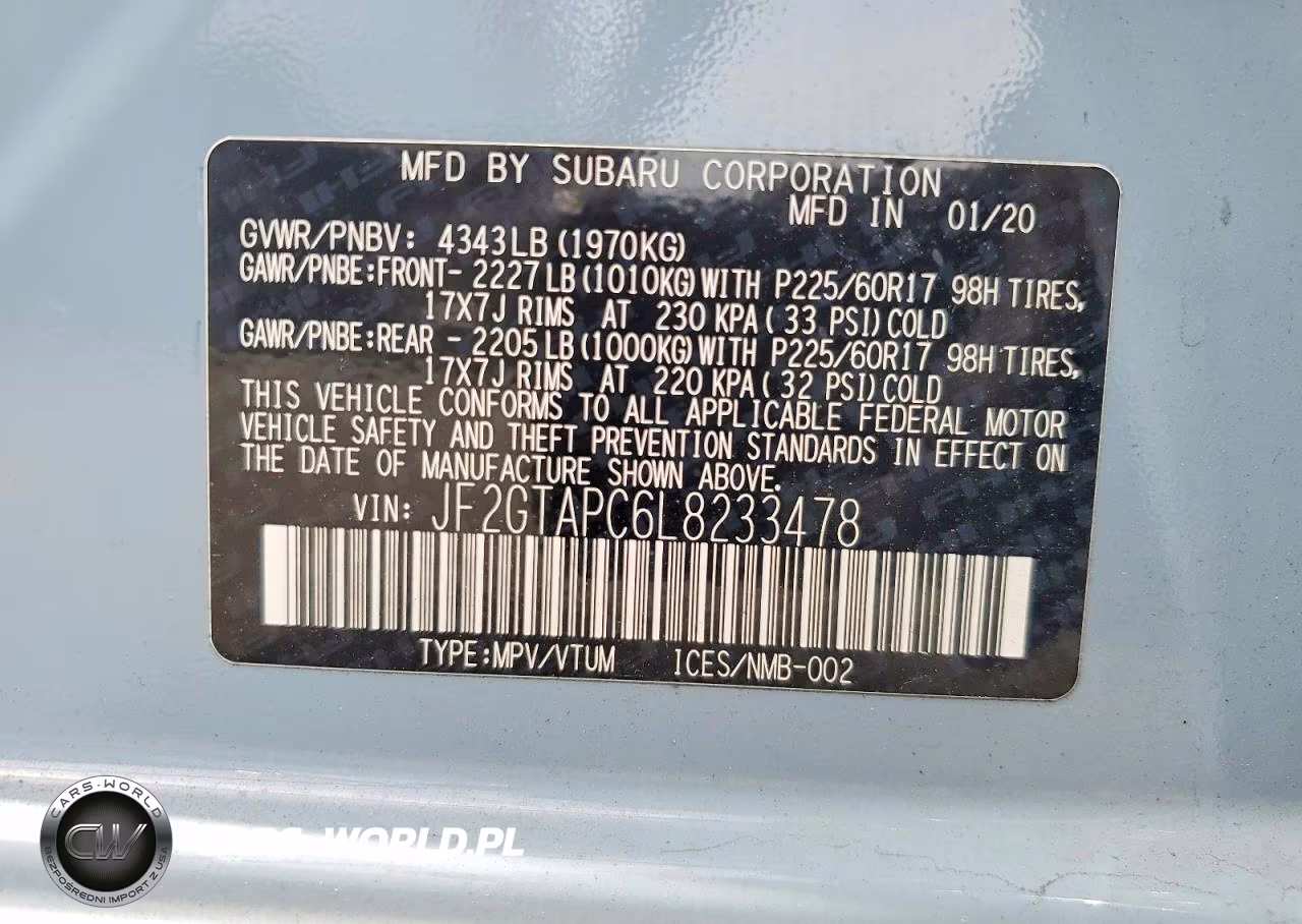 2020 Subaru Crosstrek Premium VIN:JF2GTAPC6L8233478 - 14