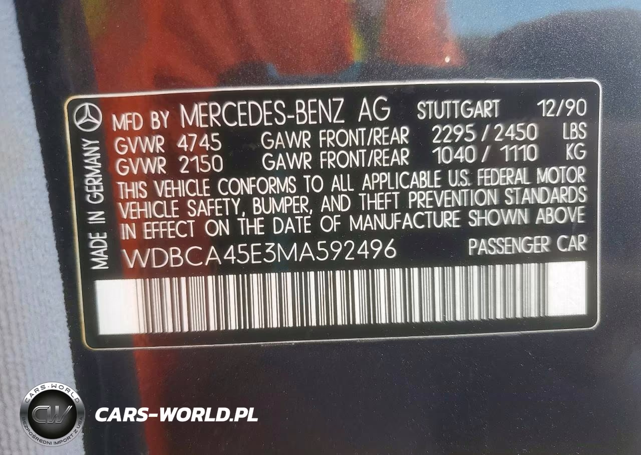 1991 Mercedes-Benz 560 Sec VIN:WDBCA45E3MA592496 - 12
