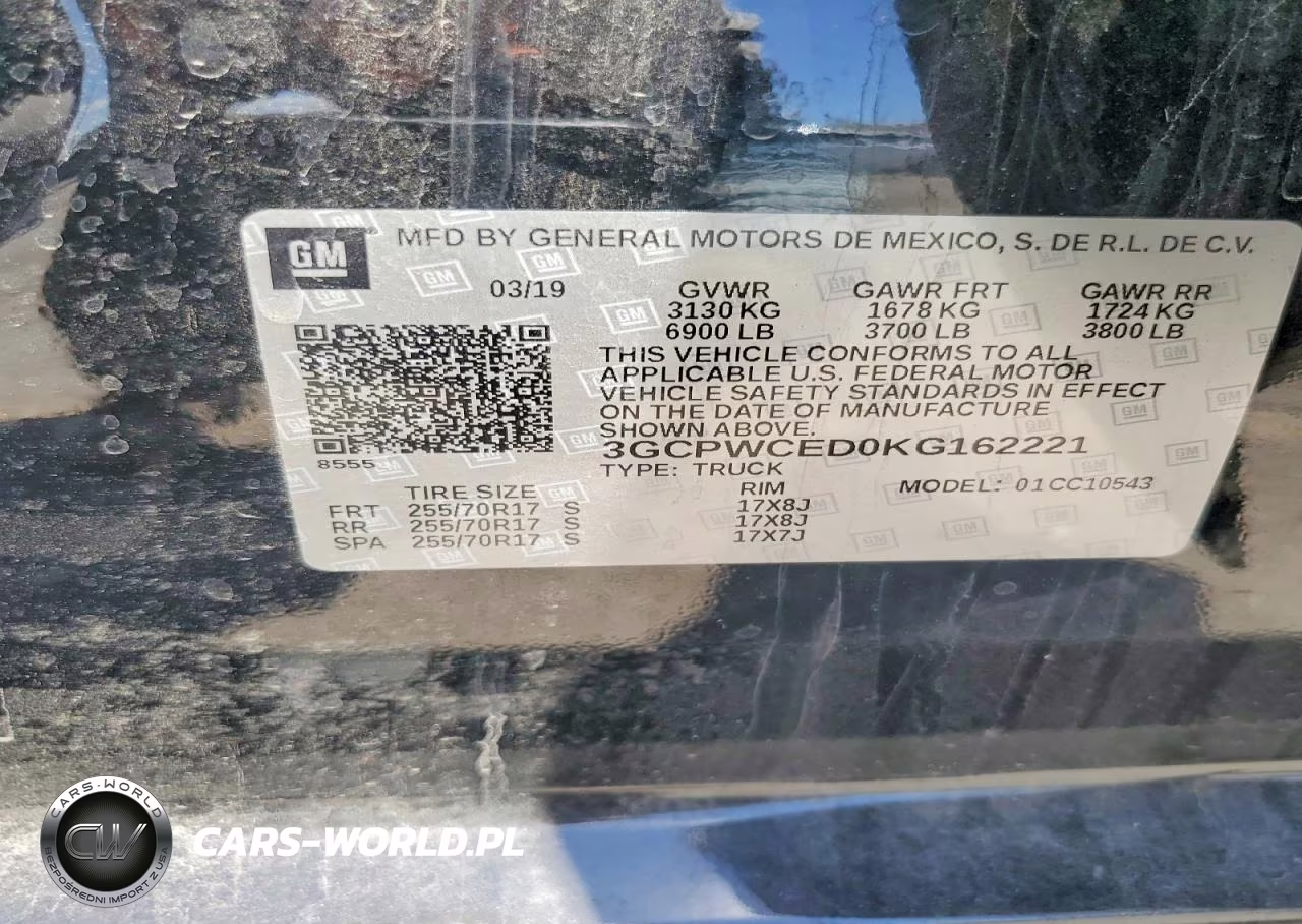 2019 Chevrolet Silverado C1500 Lt VIN:3GCPWCED0KG162221 - 12