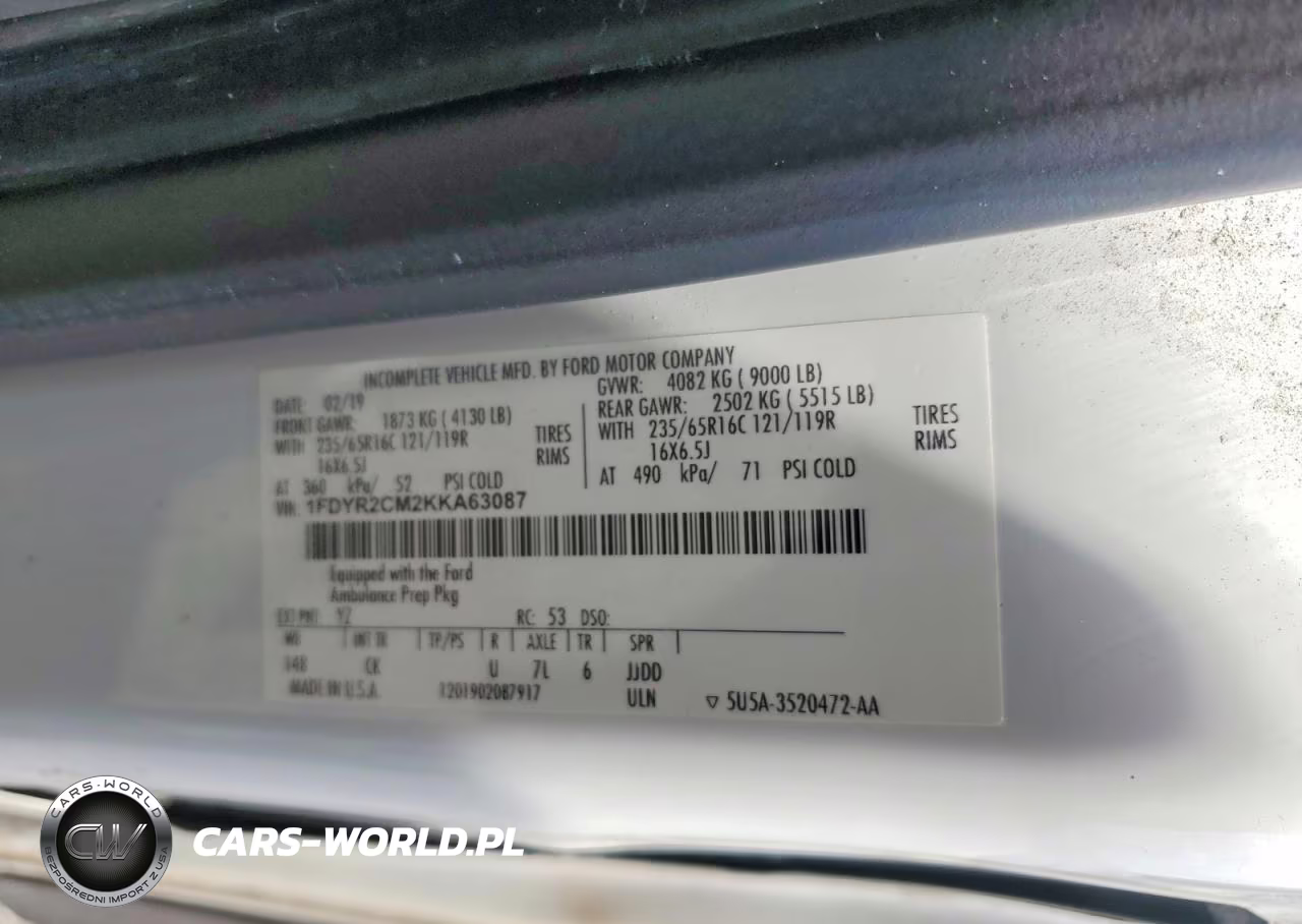 2019 Ford Transit T- - Ambulance VIN:1FDYR2CM2KKA63087 - 13