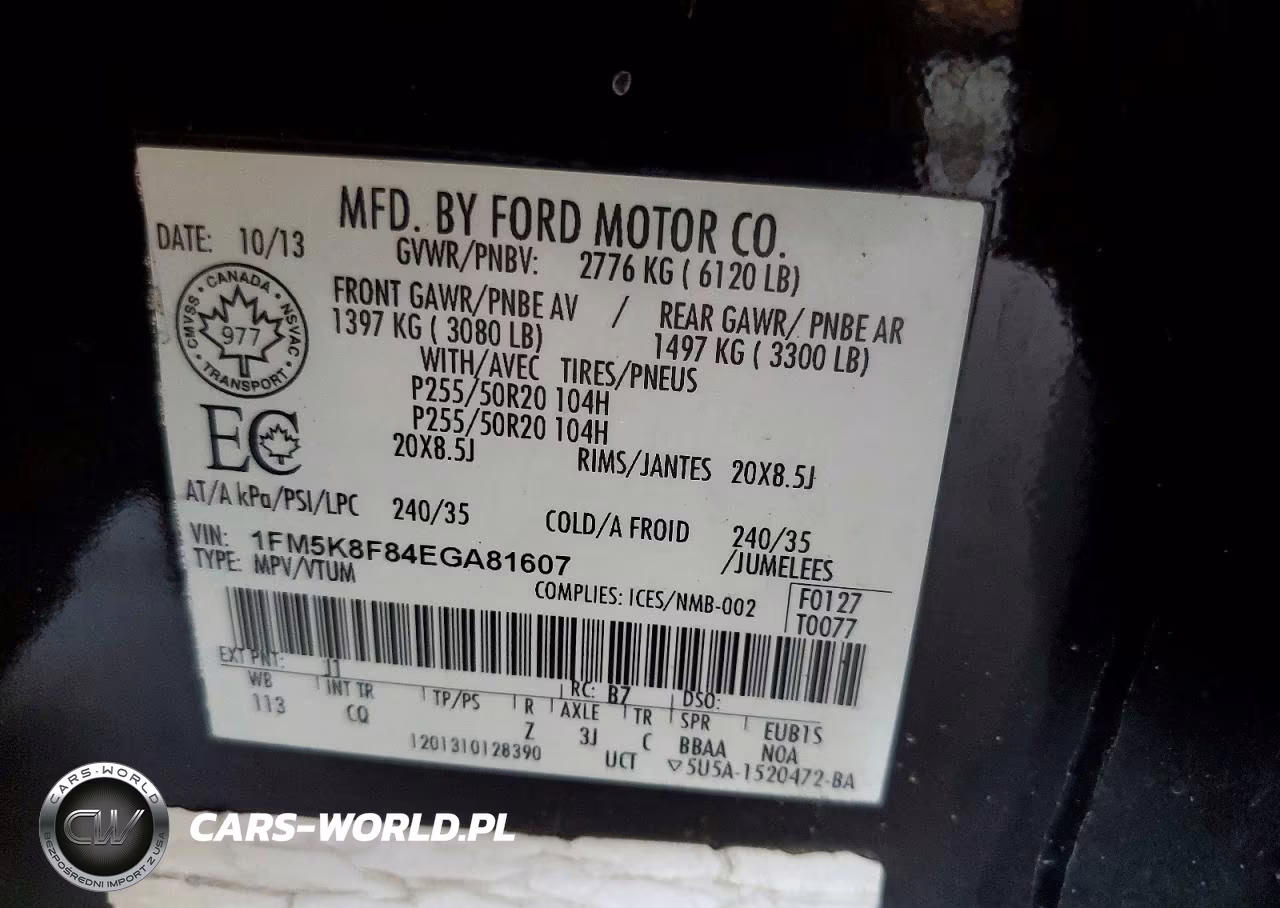 2014 Ford Explorer Limited VIN:1FM5K8F84EGA81607 - 13