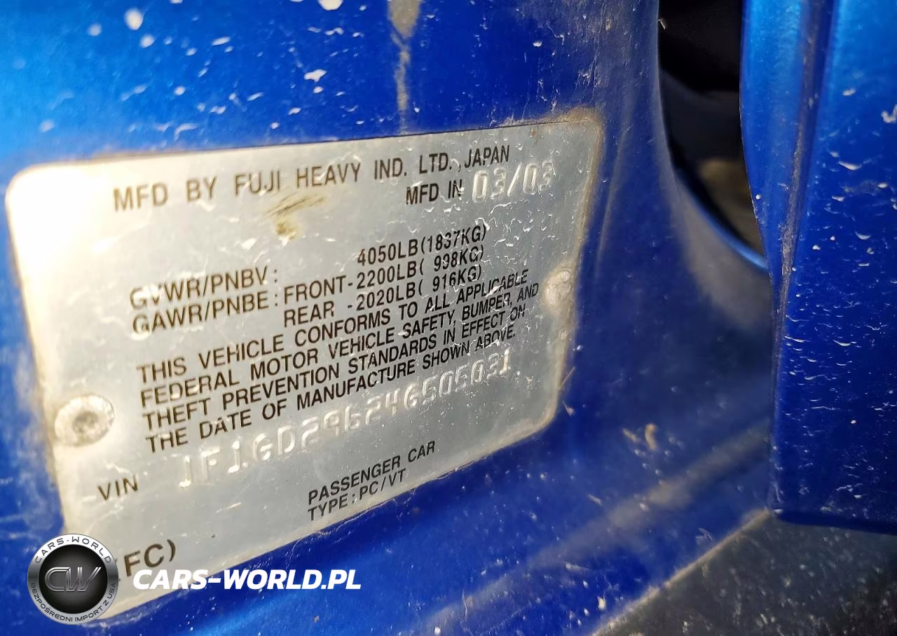 2004 Subaru Impreza Wrx VIN:JF1GD29624G505031 - 12
