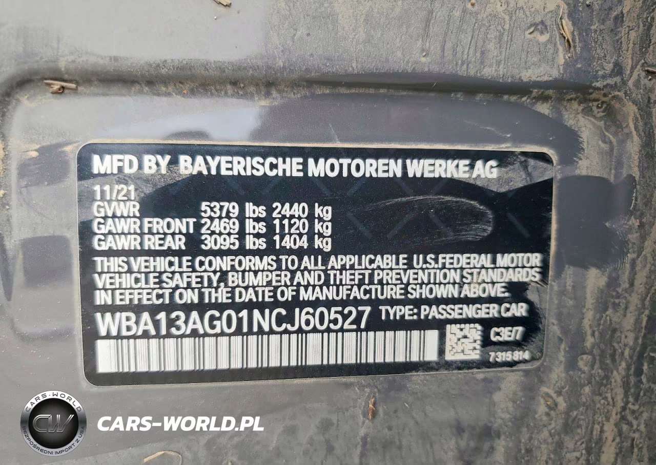 2022 BMW 530E VIN:WBA13AG01NCJ60527 - 12