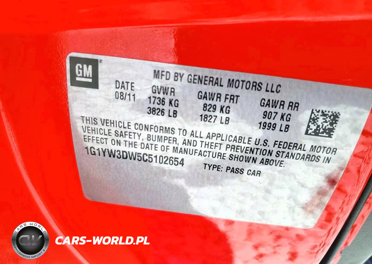 2012 Chevrolet Corvette Grand Sport VIN:1G1YW3DW5C5102654 - 12