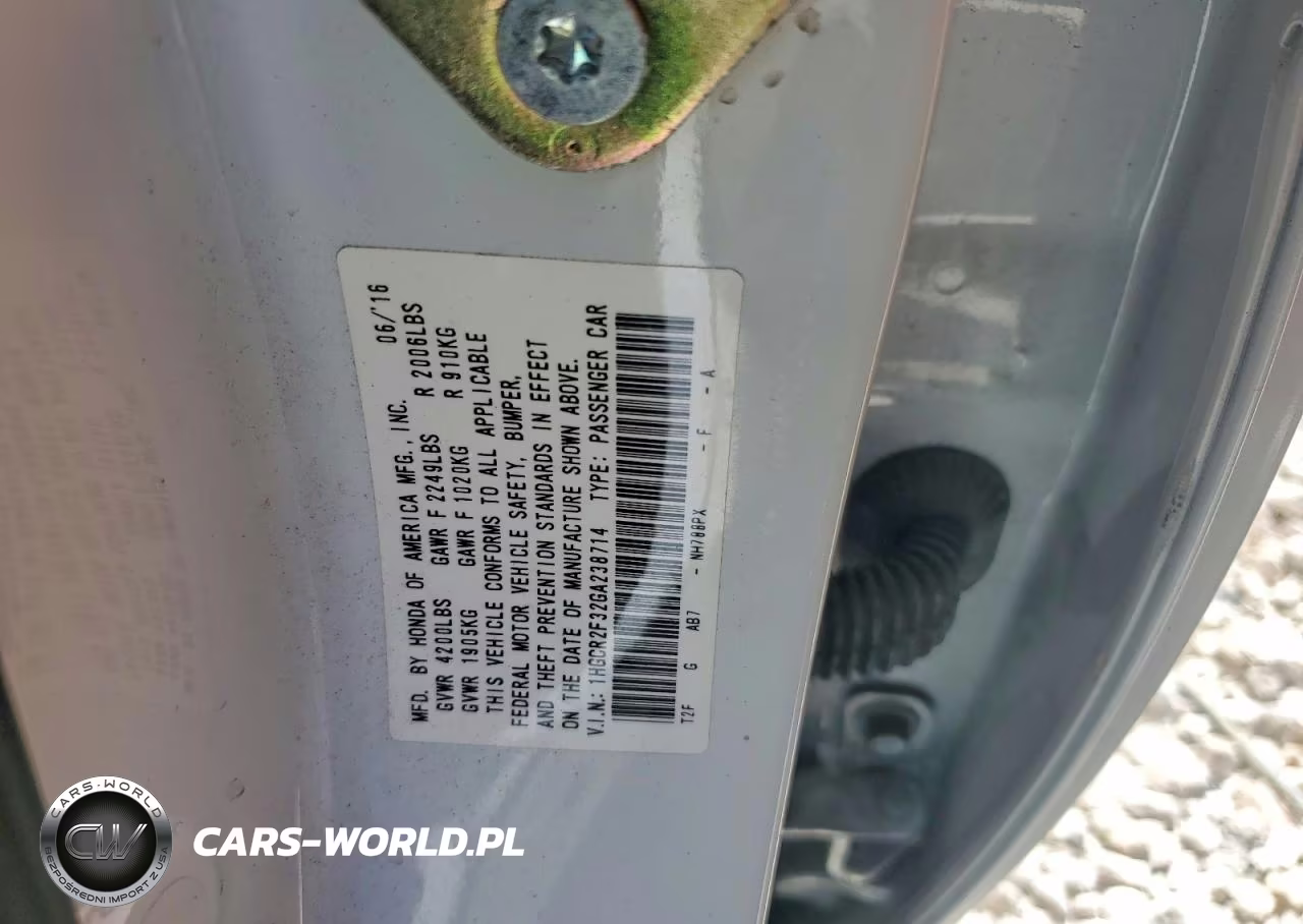 2016 Honda Accord Lx VIN:1HGCR2F32GA238714 - 12