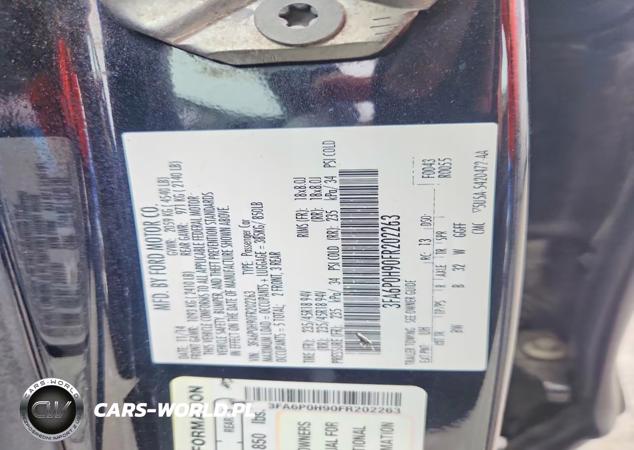 2015 Ford Fusion Se VIN:3FA6P0H90FR202263 - 12