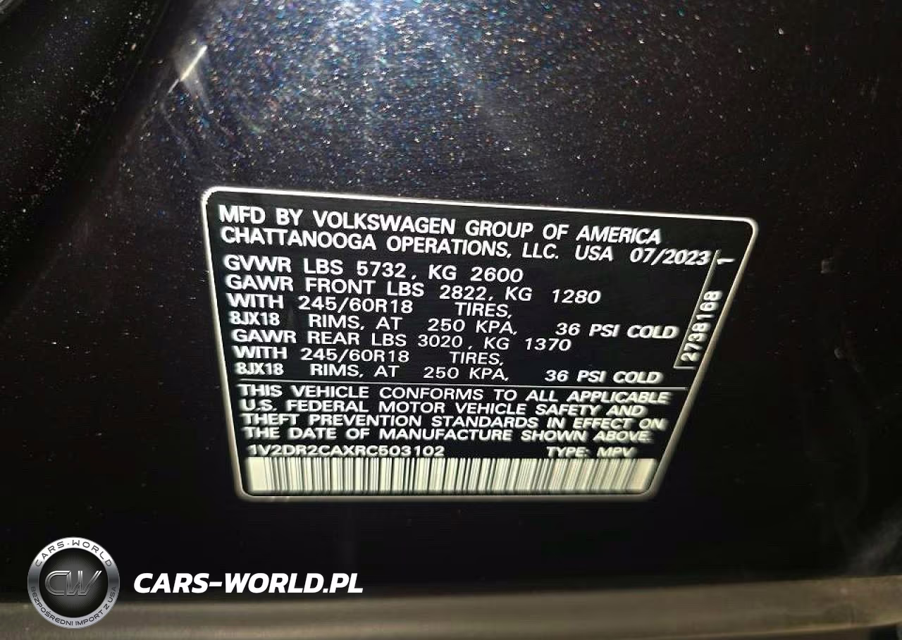 2024 Volkswagen Atlas Se VIN:1V2DR2CAXRC503102 - 10