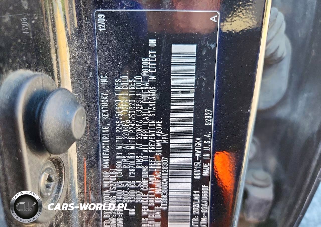 2010 Toyota Venza Awd V6 VIN:4T3BK3BBXAU028307 - 13