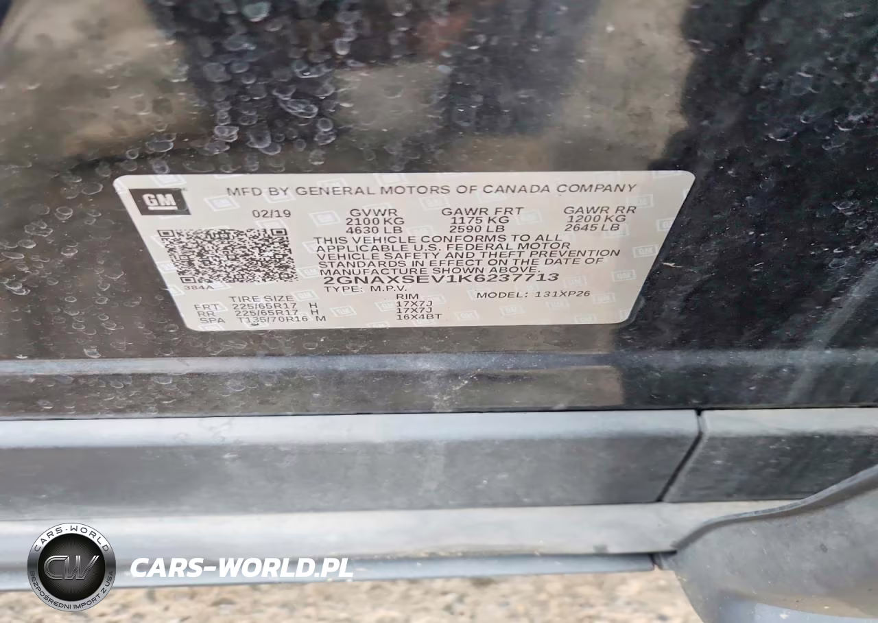 2019 Chevrolet Equinox 1Ls VIN:2GNAXSEV1K6237713 - 13