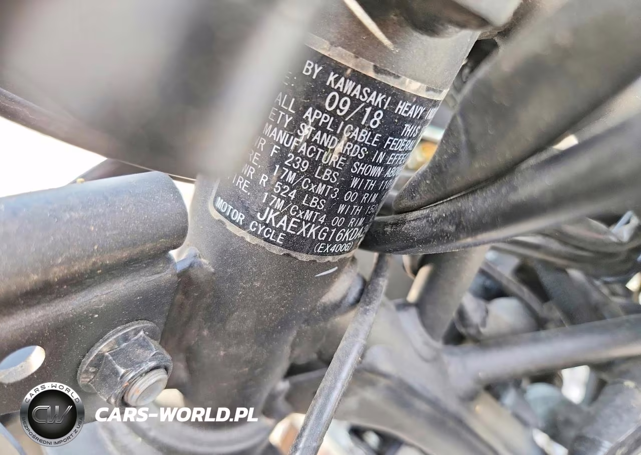 2019 Kawasaki Ex400 VIN:JKAEXKG16KDA24808 - 9