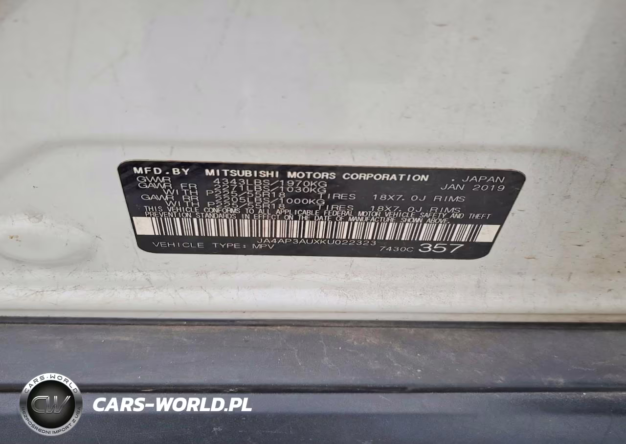 2019 Mitsubishi Outlander Sport Es VIN:JA4AP3AUXKU022323 - 13