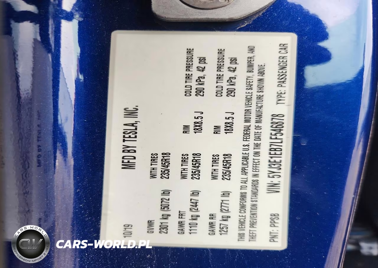 2020 Tesla Model 3 VIN:5YJ3E1EB7LF546878 - 13