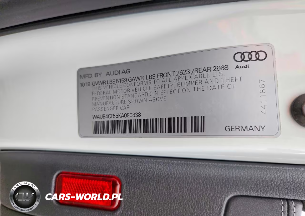2019 Audi S5 Premium Plus VIN:WAUB4CF55KA090838 - 12