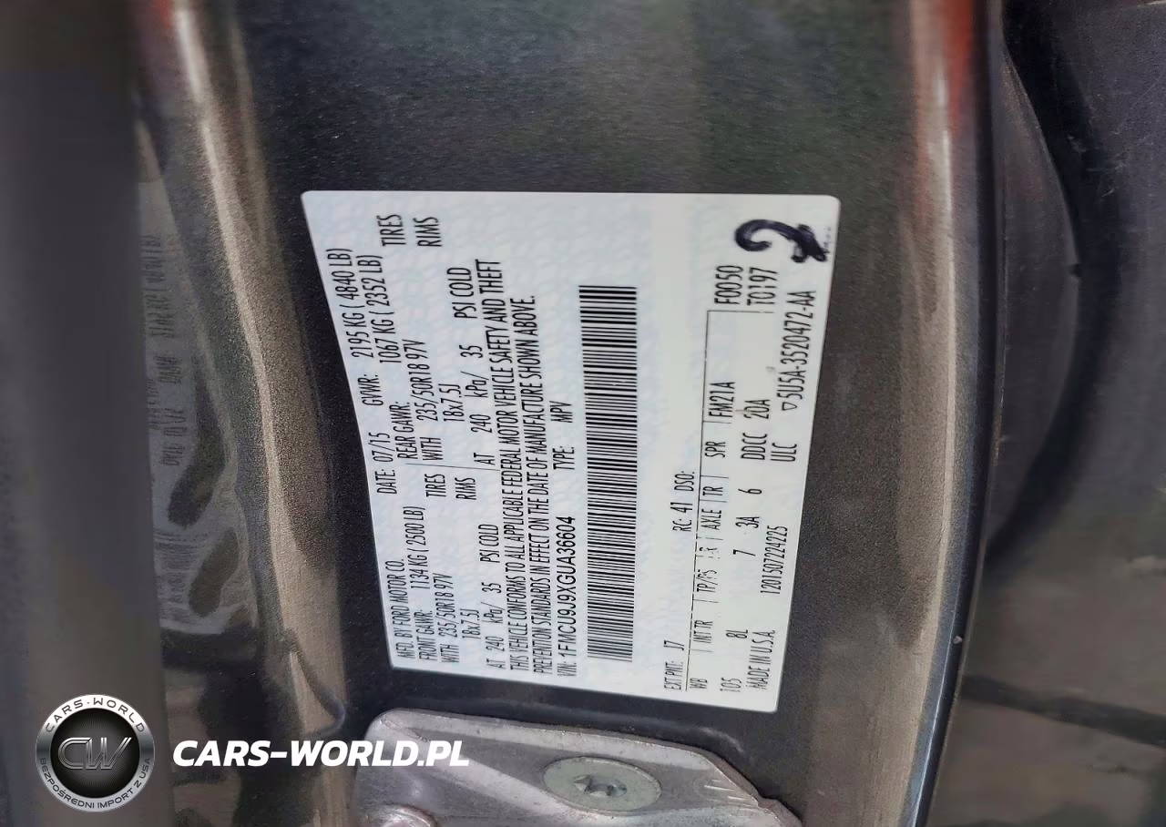2016 Ford Escape Titanium VIN:1FMCU9J9XGUA36604 - 13