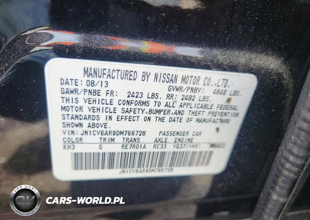 2013 Infiniti G37 VIN:JN1CV6AR9DM766728 - 12