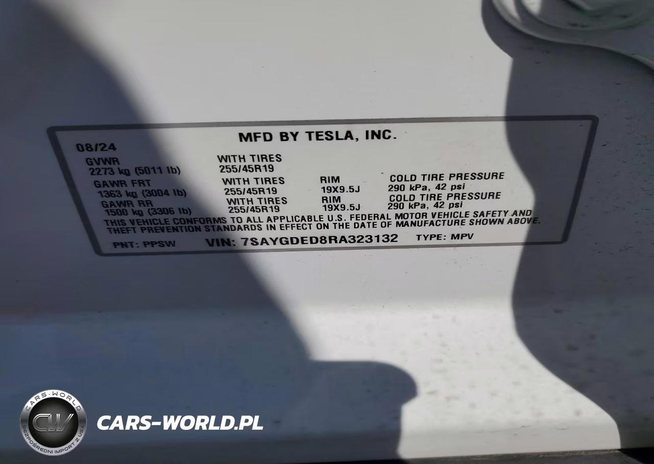 2024 Tesla Model Y VIN:7SAYGDED8RA323132 - 13