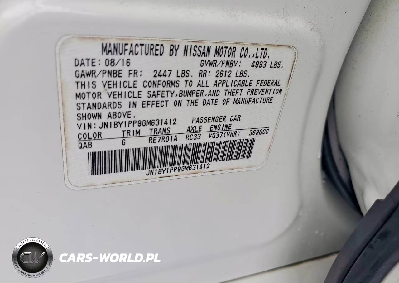 2016 Infiniti Q70L 3.7 VIN:JN1BY1PP9GM631412 - 12
