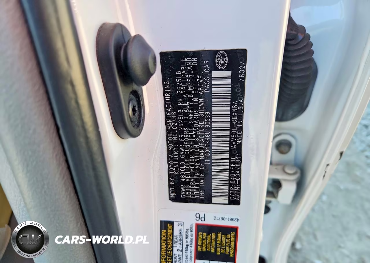 2016 Toyota Camry Hybrid Le VIN:4T1BD1FK4GU190539 - 12