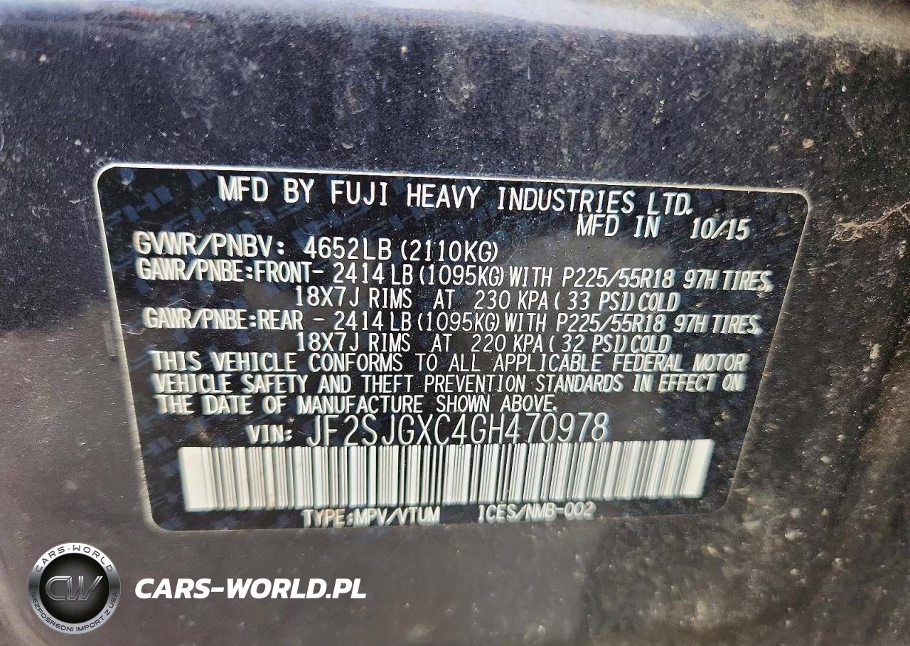 2016 Subaru Forester 2.0Xt Touring VIN:JF2SJGXC4GH470978 - 14