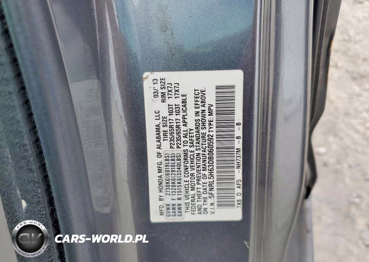 2013 Honda Odyssey Exl VIN:5FNRL5H63DB060592 - 13