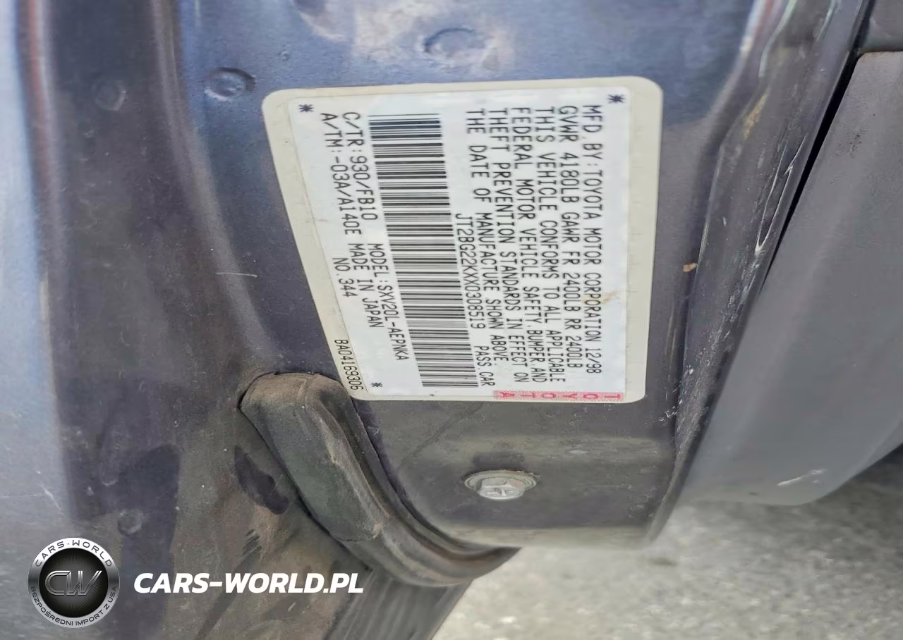 1999 Toyota Camry Le VIN:JT2BG22KXX0308519 - 13